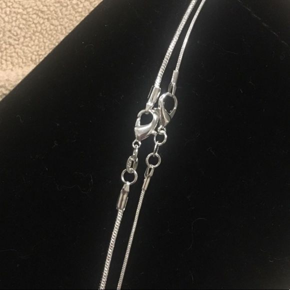 Silver Snake Chain 20” Necklace Stamped 925 2mm - Picture 4 of 8